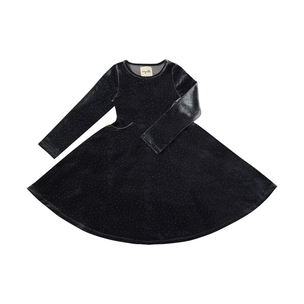 Vignette Girls Merilee Dress - Charcoal Sparkle
