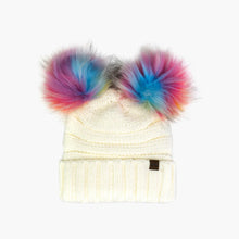Load image into Gallery viewer, Appaman Girls Mia Faux Fur Pom Beanie - Winter White

