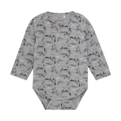En Fant Baby Bodysuit - Grey Melange