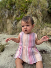 Load image into Gallery viewer, Vignette Baby Girls Nellie Onesie Dress - Pink &amp; Lavender Stripe
