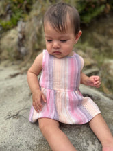 Load image into Gallery viewer, Vignette Baby Girls Nellie Onesie Dress - Pink &amp; Lavender Stripe

