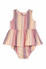 Load image into Gallery viewer, Vignette Baby Girls Nellie Onesie Dress - Pink &amp; Lavender Stripe
