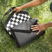 Load image into Gallery viewer, Tiny Twinkle Outdoor Blanket - Black Checkers
