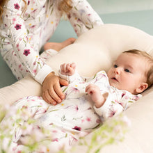 Load image into Gallery viewer, Coccoli Baby Girls Modal Zipper Footie - Floral on Cream
