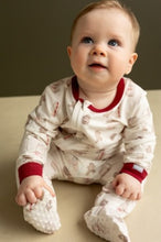 Load image into Gallery viewer, Coccoli Baby Modal Zipper Footie - Cookies on Cream

