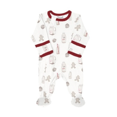 Coccoli Baby Modal Zipper Footie - Cookies on Cream