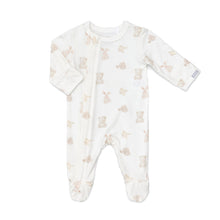 Load image into Gallery viewer, Coccoli Baby Modal Zipper Footie - Teddies on Cream
