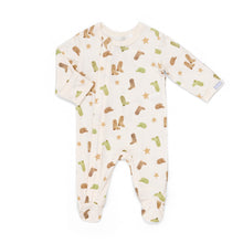 Load image into Gallery viewer, Coccoli Baby Modal Zipper Footie - Cowboy Boots on Whiser
