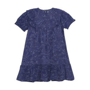 Creamie Girls Dress - Twilight Blue Paisley