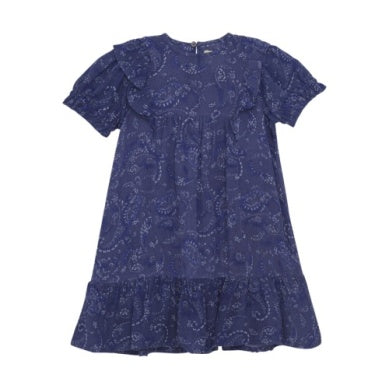 Creamie Girls Dress - Twilight Blue Paisley