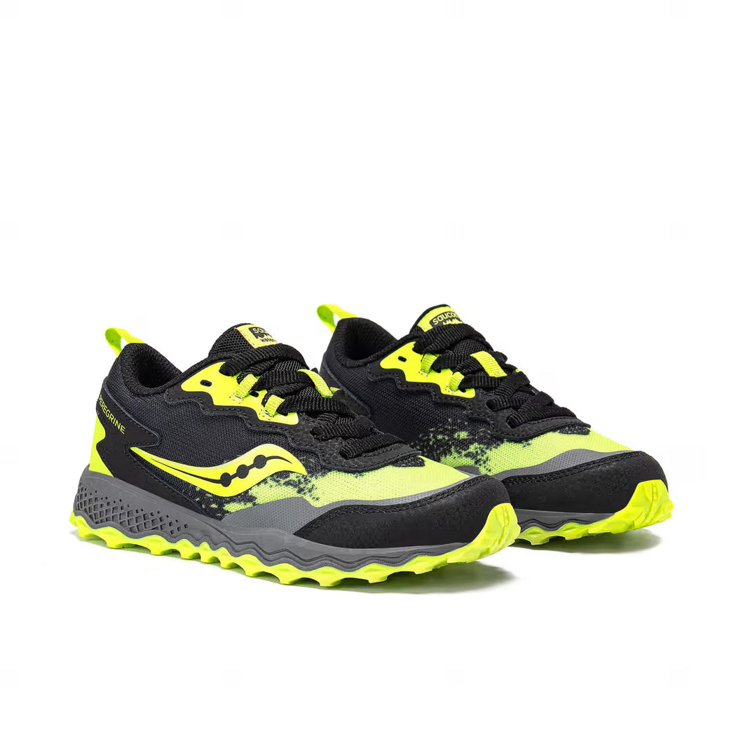 Saucony Peregrine KDZ A/C Sneaker - Black/Lime