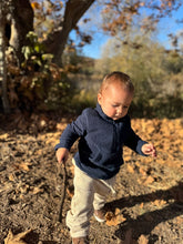 Load image into Gallery viewer, Me &amp; Henry Baby Boys Picchu Sherpa Zip Up - Navy
