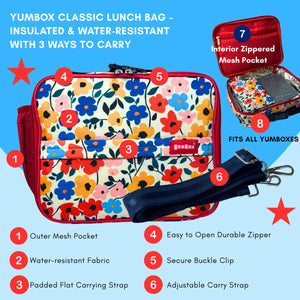 Yumbox Classic Lunch Bag - Poppy Flowers Print