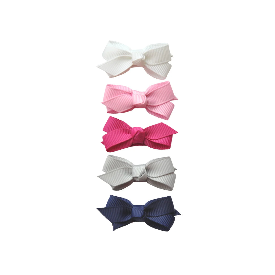 Baby Wisp Chelsea Bow Clips - 5 PK