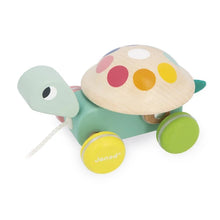 Load image into Gallery viewer, Janod Zigolos Wooden Pull Along Turtle

