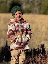 Load image into Gallery viewer, Me &amp; Henry Rancho Poncho - Burgundy Aztec
