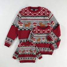 Load image into Gallery viewer, Souris Mini Boys Festive Knit Sweater - Red
