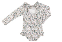 Load image into Gallery viewer, Current Tyed The &quot;Zoey&quot; Ruffle Rashguard Suit
