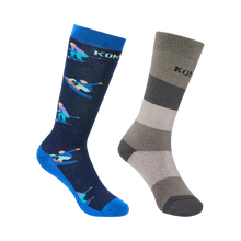 Load image into Gallery viewer, Kombi Rumble Heavy Socks Twin Pack - Junior
