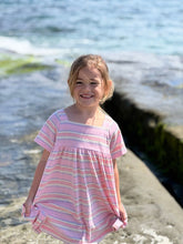 Load image into Gallery viewer, Vignette Girls Rylie Dress - Pink Stripe

