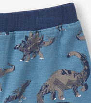 Hatley Boys Broken Dino Stamp Bamboo Short Pajama Set