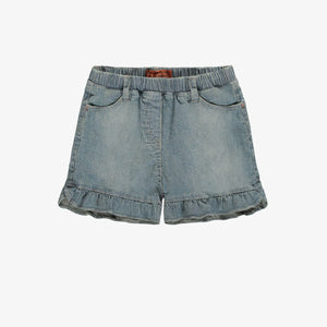 Souris Mini Girls Relaxed Fit Stretch Shorts - Railroad Denim