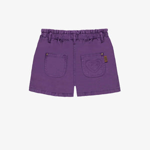 Souris Mini Girls Relaxed Fit Denim Shorts - Purple