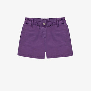 Souris Mini Girls Relaxed Fit Denim Shorts - Purple