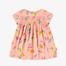 Load image into Gallery viewer, Souris Mini Baby Girls Viscose Dress - Fruit Print on Pink
