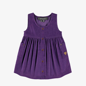 Souris Mini Baby Girls Corduroy Jumper Dress - Purple