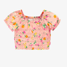 Load image into Gallery viewer, Souris Mini Girls Honeycomb Viscose Tank Top - Fruit Print on Print
