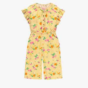 Souris Mini Girls Viscose One Piece Romper - Fruit Print on Yellow