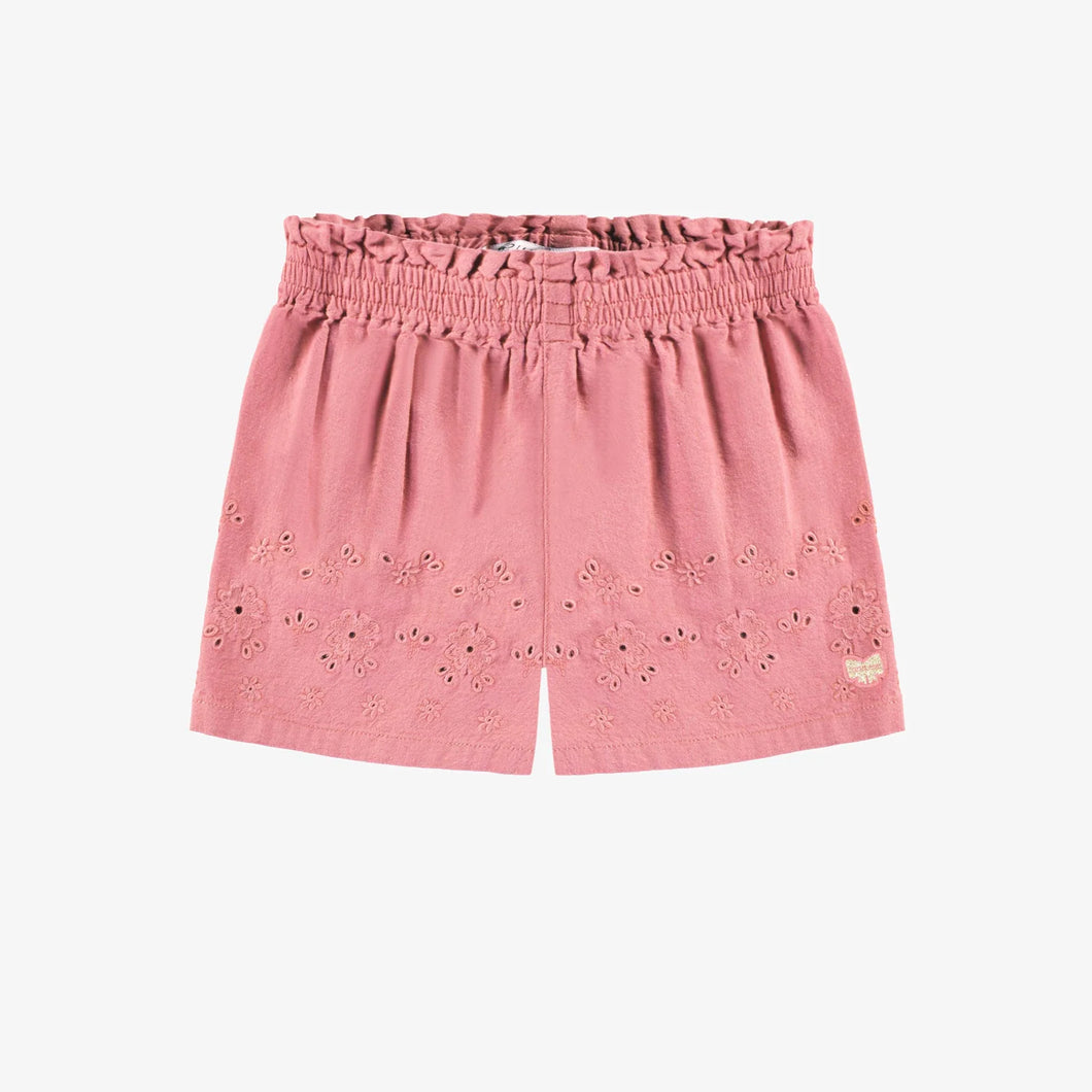 Souris Mini Girls Shorts w/Embroidery - Pink