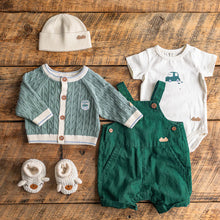Load image into Gallery viewer, Souris Mini Baby Boys Overalls w/Adjustable Straps - Green
