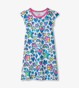 Hatley Girls Watercolour Doodles Nightdress