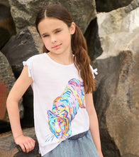 Load image into Gallery viewer, Hatley Girls Tiger Cinched Shoulder Top
