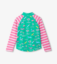 Load image into Gallery viewer, Hatley Girls Tropical Long Sleeve Two-Piece Rashguard Swimsuit
