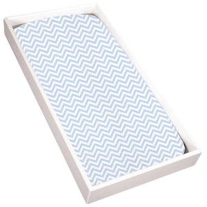 Kushies Terry Waterproof Changing Pad Liner - Blue Chevron