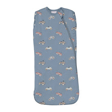 Load image into Gallery viewer, Coccoli Modal Swaddle Sleep Sack 1.5 TOG - Cars on Steel Blue
