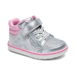 Stride Rite Girls SRT Ames Sneaker - Silver/Rainbow