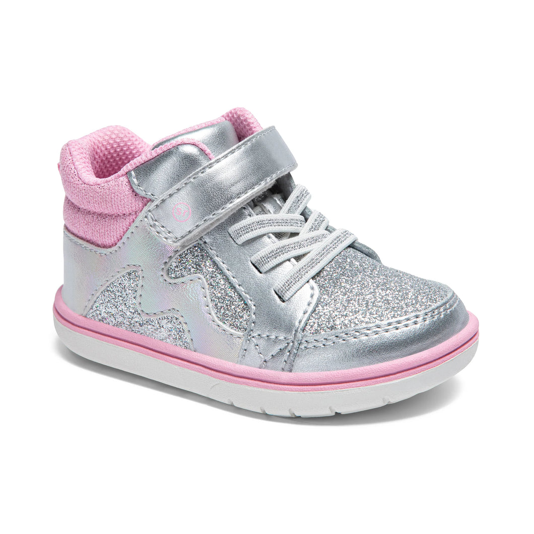 Stride Rite Girls SRT Ames Sneaker - Silver/Rainbow