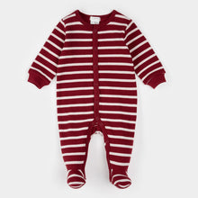 Load image into Gallery viewer, Petit Lem Baby Scarlet Red Striped Thermal Sleeper

