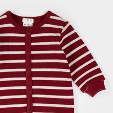 Load image into Gallery viewer, Petit Lem Baby Scarlet Red Striped Thermal Sleeper
