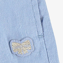 Load image into Gallery viewer, Souris Mini Baby Girls Cotton &amp; Linen Shorts - Baby Blue
