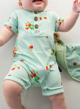 Load image into Gallery viewer, Belan J. Baby Short Sleeve Shortall Romper - Blueberries
