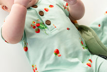 Load image into Gallery viewer, Belan J. Baby Short Sleeve Shortall Romper - Blueberries
