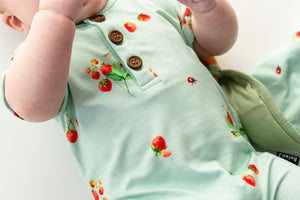 Belan J. Baby Short Sleeve Shortall Romper - Blueberries