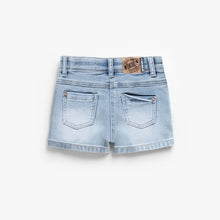 Load image into Gallery viewer, Souris Mini Girls Denim Shorts w/ Floral Embroidery
