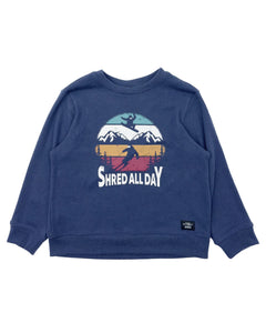 Feather 4 Arrow Shred Hacci Pullover - Crown Blue