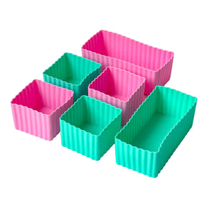 Yumbox Mini Silicone Bento Cup Set of 6 - Pink & Aqua